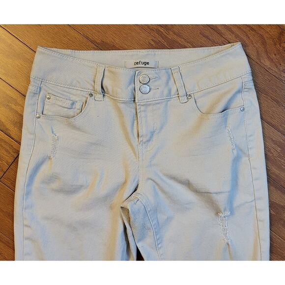 Refuge Size 8 Jeans Skinny Light Wash Off White Stretch Modern Current - Picture 3 of 13